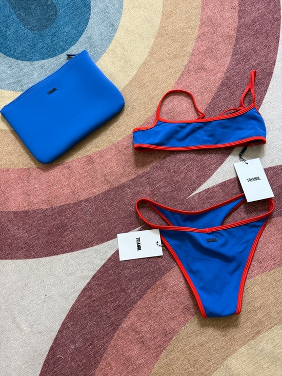 triangl swimwear Other - triangl swimwear Blue Bikini with Red Trim